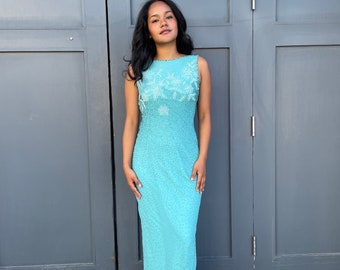 NWT Beautiful vintage Danza Silk Beaded Prom dress