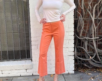 Vintage Philosophy von Alberta Ferretti Peachy orange soft rose flare pant / 30x25 / sitzt wie eine Gr. 4 Preppy retro designer 90s