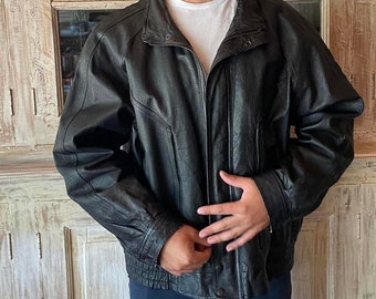 John Ashford Vintage Learher Jacket XL - Etsy John Ashford Vintage Learher Jacket XL - Etsy