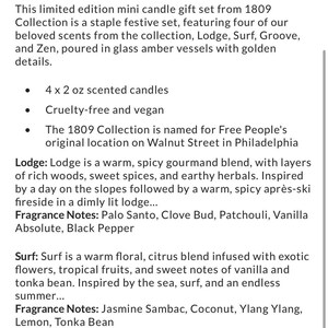 NYTT Free People 1809 Collection Mini ljus presentset / slutsåld online högtid Jul bild 5