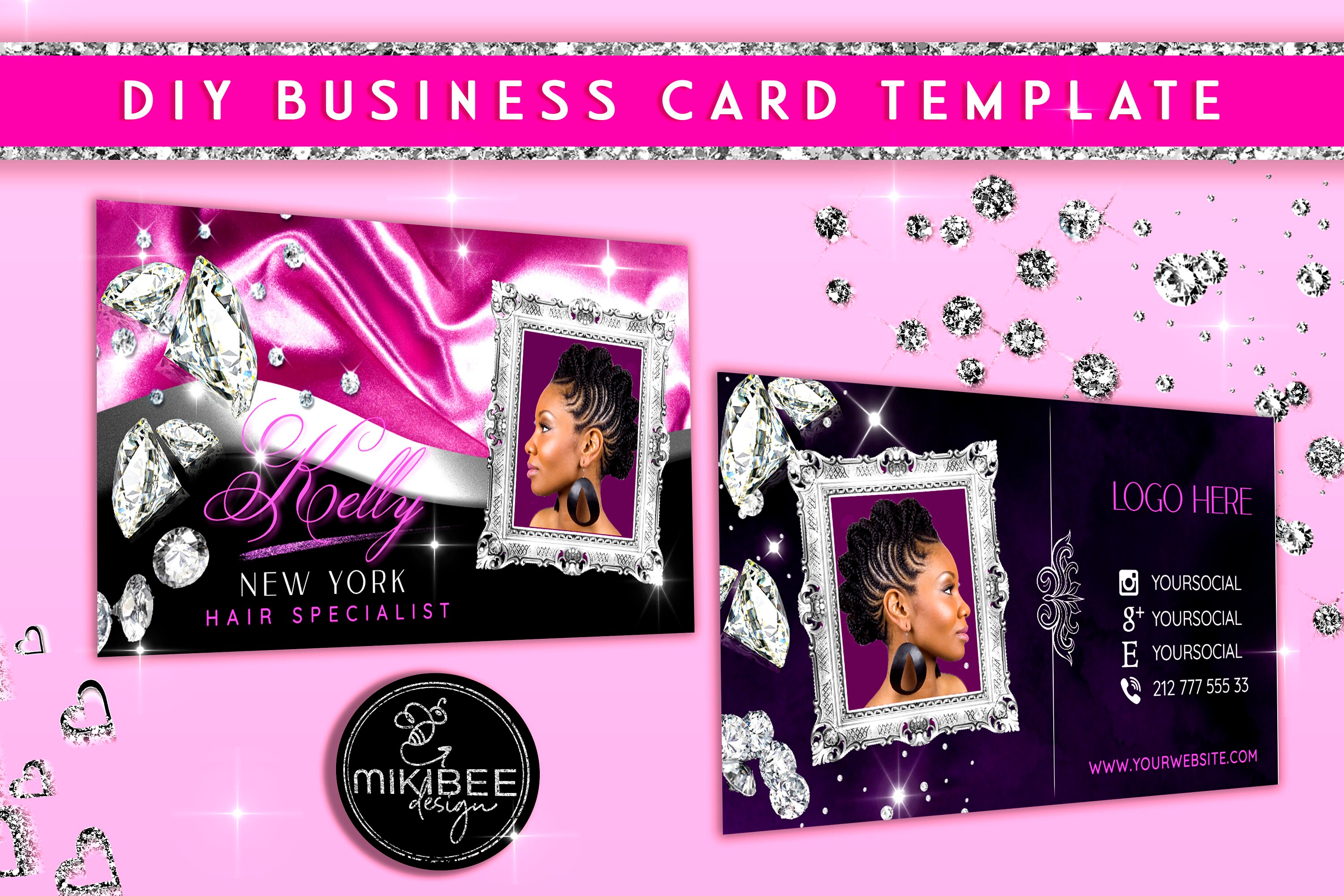DIY Nail Tech Business Card Hair Nails Etc. Business Card Etsy