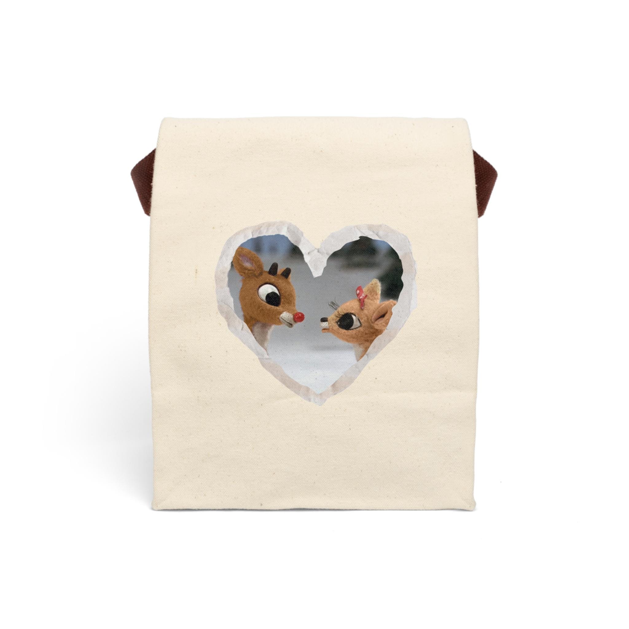 Rudolph Reindeer Bag, Clarice Canvas Tote with Strap, Retro Rankin Bass Christmas Movie