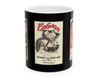Películas de Bogart y Bacall - Taza negra (11oz)