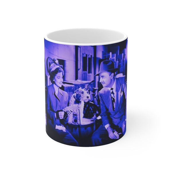 Après le Thin Man: Nora, Asta et Nick Charles - Purple Hues Mug 11oz.