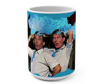 White Christmas Sisters Reprise - Turquoise Ceramic Mug 15oz.