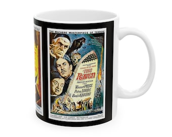 Vincent Price Horror Movie Mug, Edgar Allan Poe, Classic Film Fan Gift