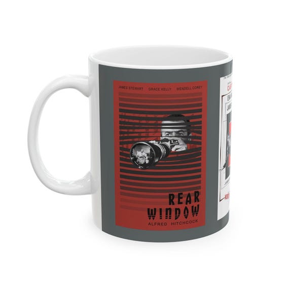 Alfred Hitchcock 1950s and 1960s Movies - Dark Grey Mug (11oz) - Etsy