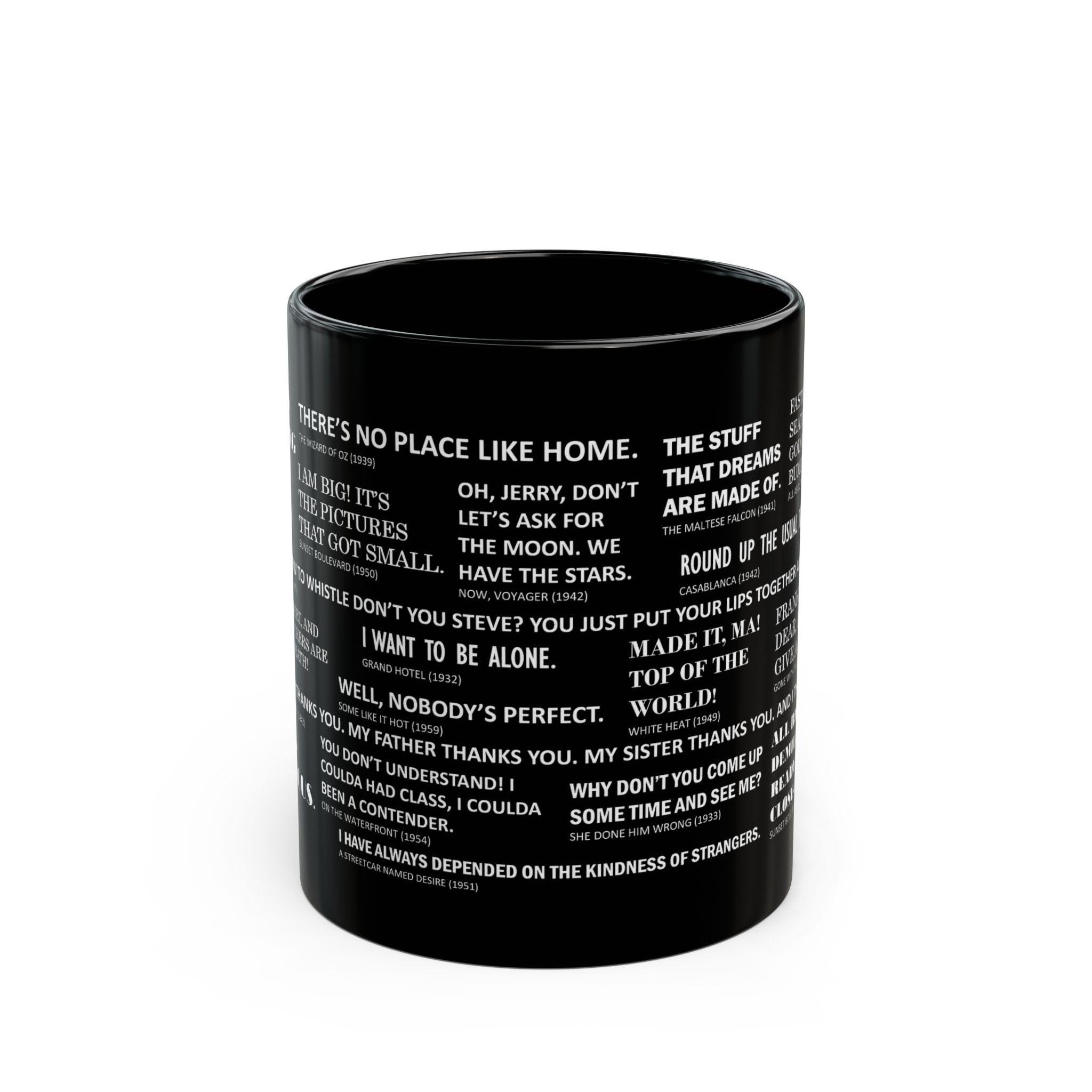 Film Zitate Schwarze Tasse 11oz
