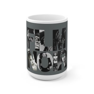 Film Noir Mugs and Dames - Dark Gray Ceramic Mug 15oz