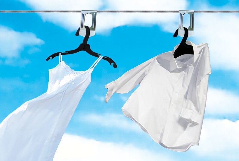Coat Hanger Holders Aussie S/Steel clothesline space saver 14 units per pack imagem 3