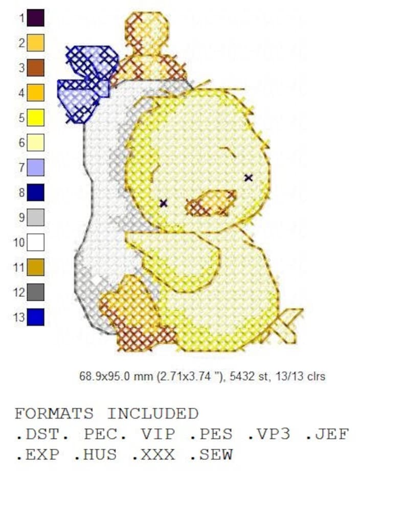 Embroidery Design “duck” - Etsy