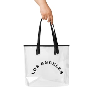 Clear Tote Bag – Stadium Approved Transparent Shoulder Bag – Concert Beach Event Bag – NFL Game Compliant Gift for Her - Los Angeles