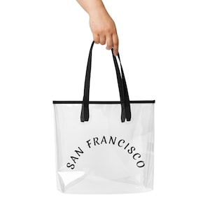 Clear Tote Bag – Stadium Approved Transparent Shoulder Bag – Concert Beach Event Bag – NFL Game Compliant Gift for Her -  San Francisco