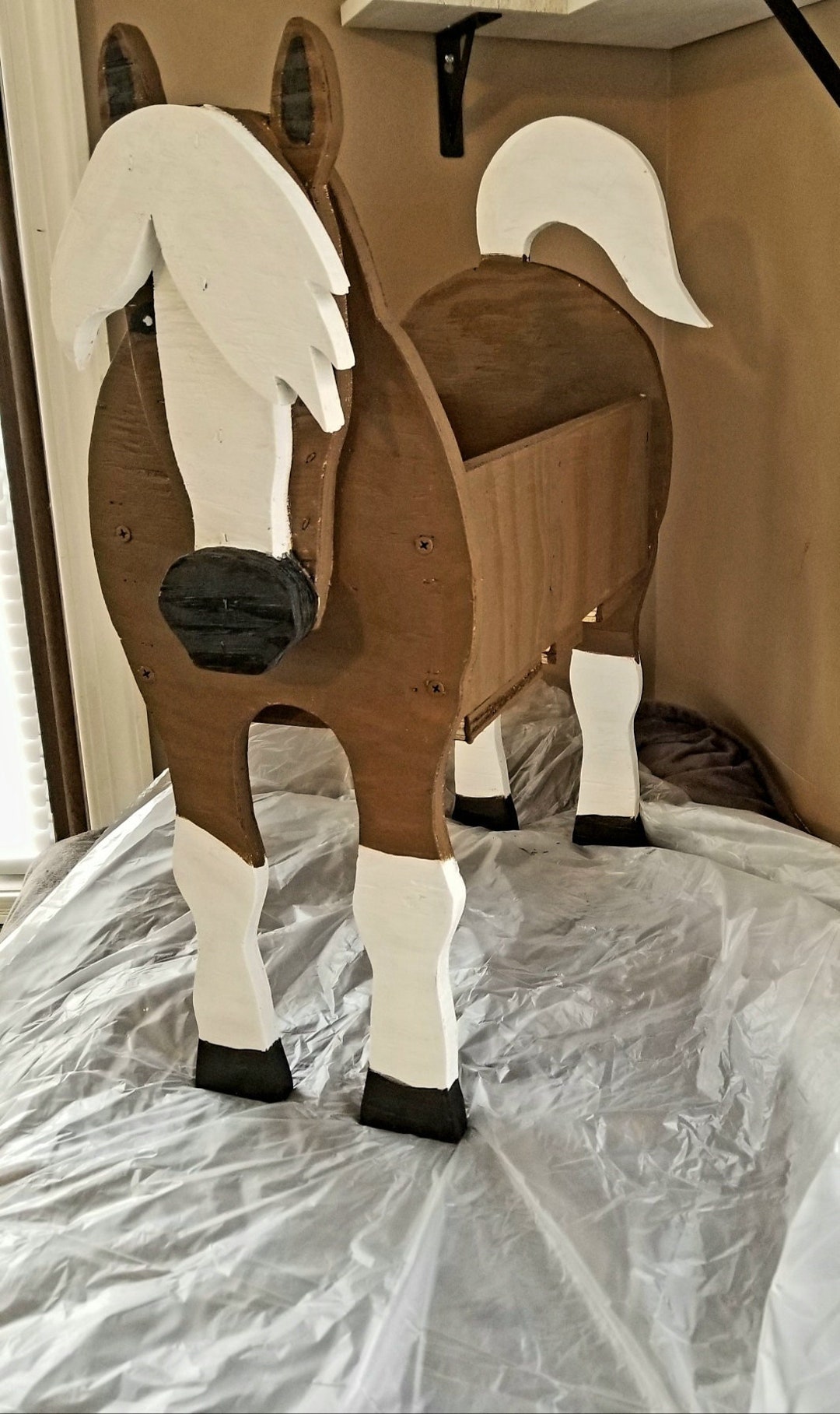 Dog/pet Planter, Dog Flower Box, Horse Planter, Indoor/outdoor. Wood