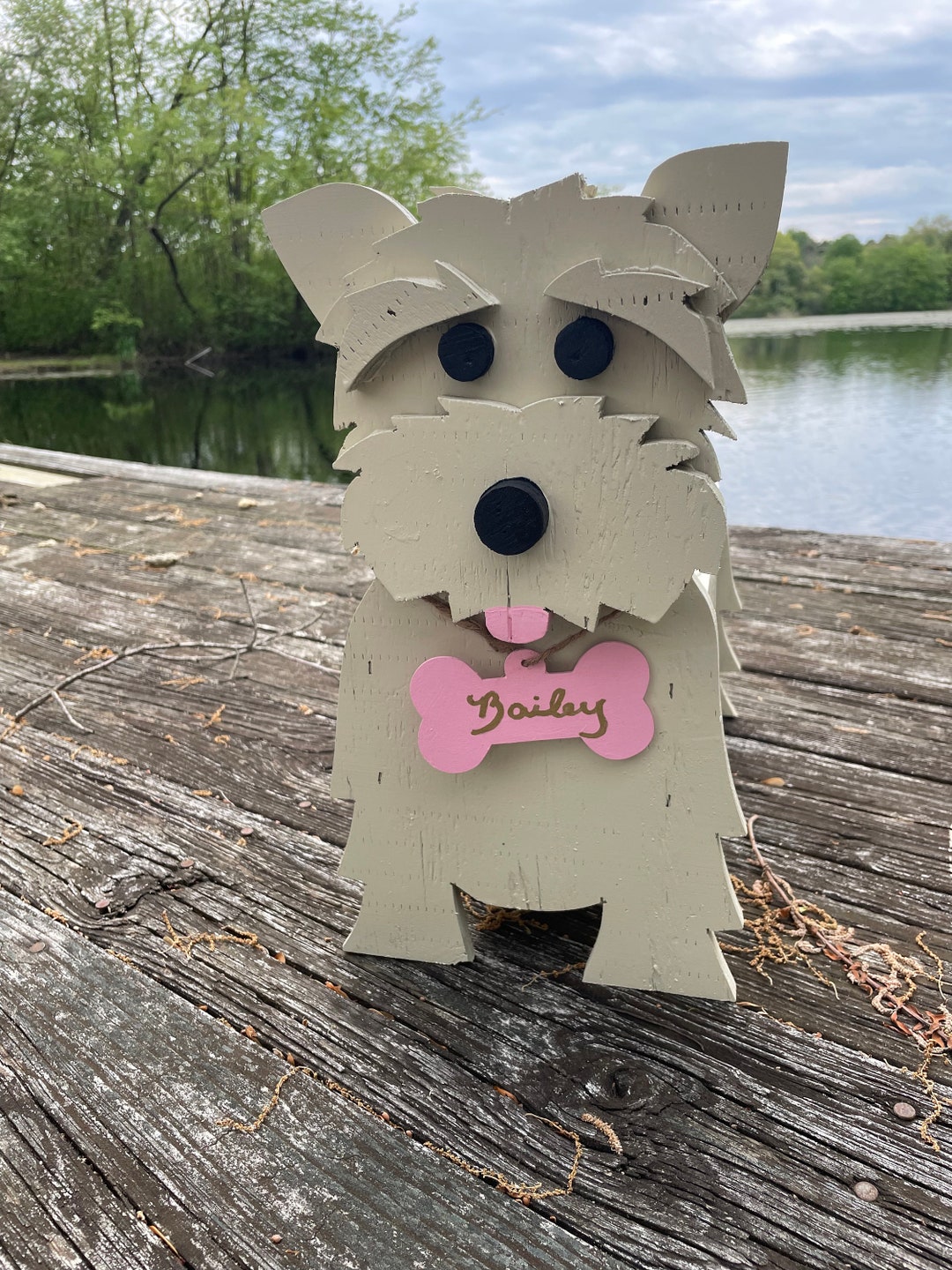 Yorkie Wood Planter, Many Breeds Available, Wood Yorkie Planter Box