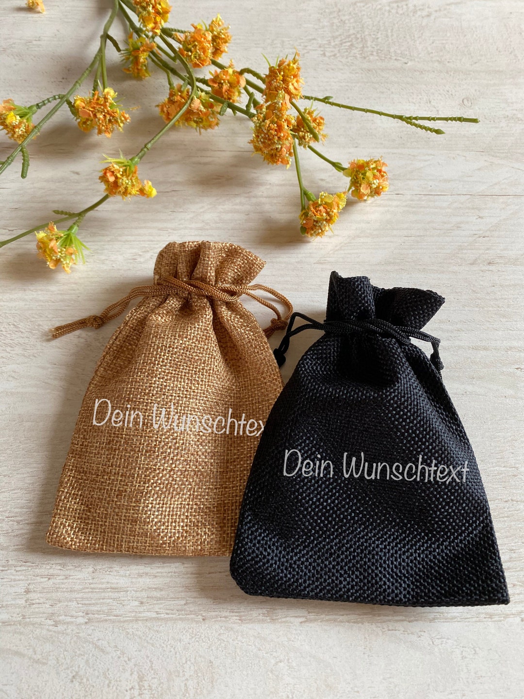 Renashed Jutebeutel Mit Kordelzug – Natürliche Baumwolle Für Geschenke, Schmuck, DIY, Hochzeit