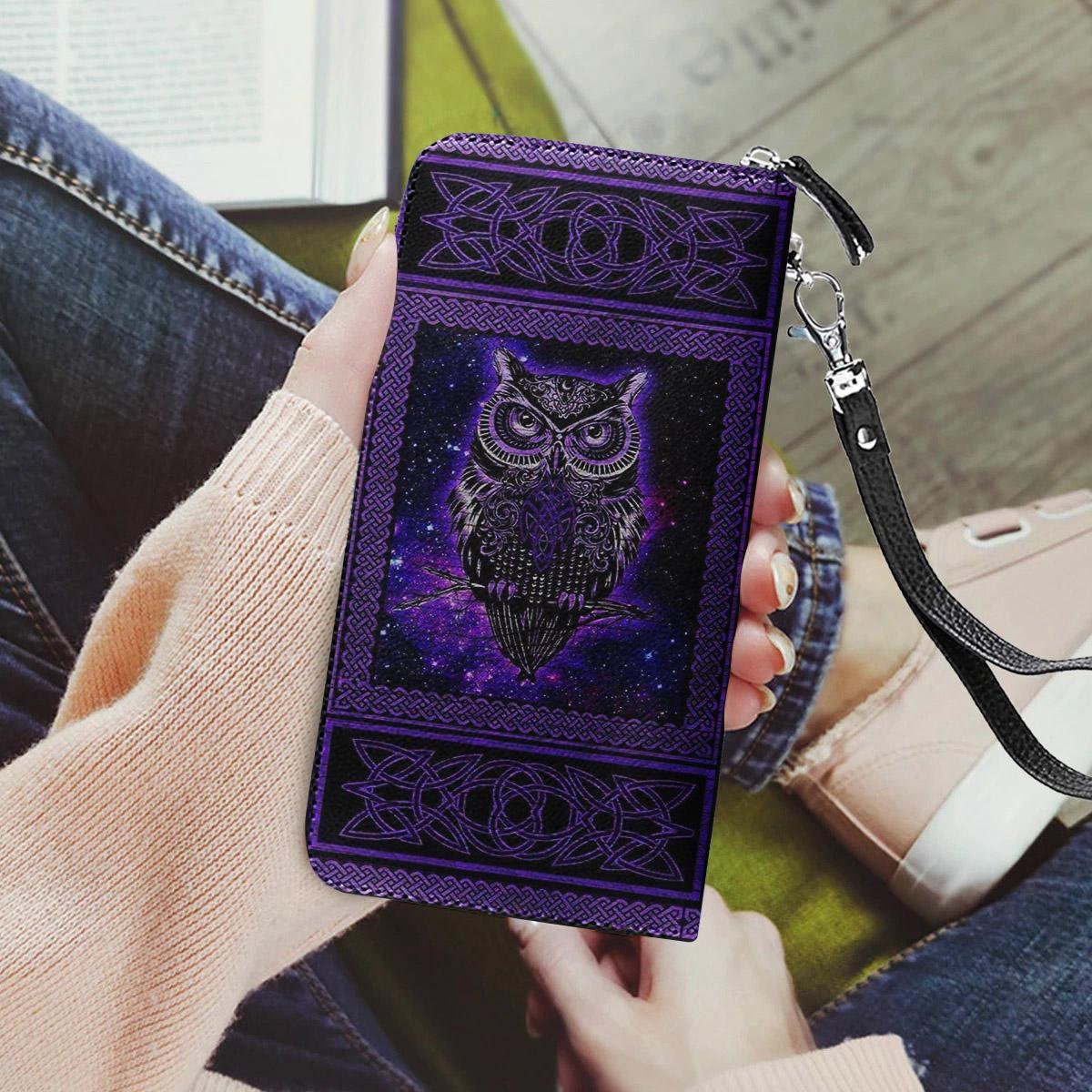 Discover Celtic Owl Leather Wallet