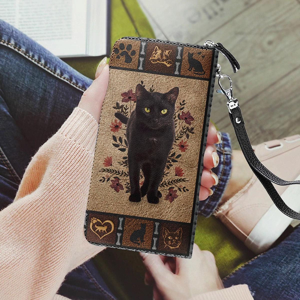 Discover Cat Leather Wallet