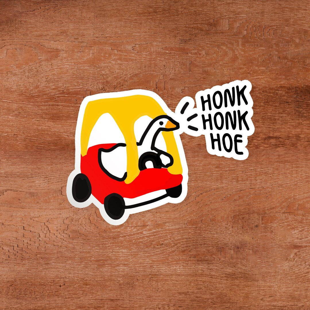 Cute Road Raging Goose Honk Honk Sticker Vinyl Waterproof Funny Meme ...