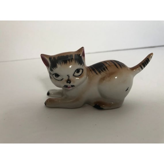 Figurines & Knick Knacks Collectibles Japan stamped ceramic cat kitten