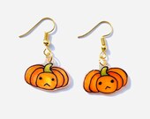 Cute Halloween Pumpkin Earrings Shrinky Dinks Shrink Art