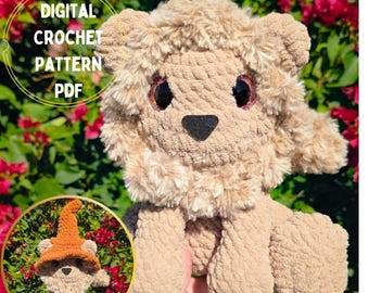 Albus the Lion Crochet DIGITAL PATTERN PDF *not a finished item*