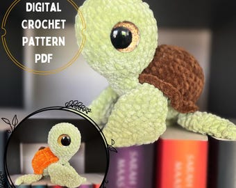 Turtley the Sea Turtle Crochet DIGITAL PATTERN PDF *not a finished item*