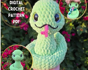 Severus the Snake Crochet DIGITAL PATTERN PDF *not a finished item*
