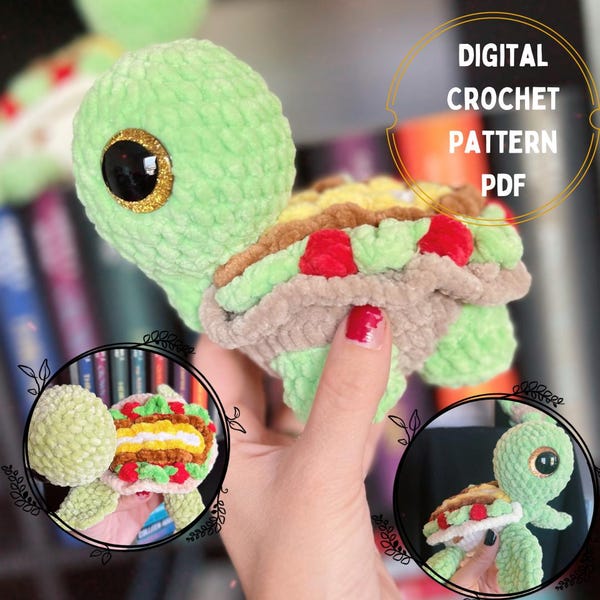 Señor Tito die Taco Schildkröte Gehäkelte DIGITALE ANLEITUNG *kein fertiges Produkt*
