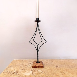 Forged Wrought Iron Candlestick - Vintage Candlestick - Wrought iron - Advent candle holder - 6 Anniversary gift - Candlestick holders