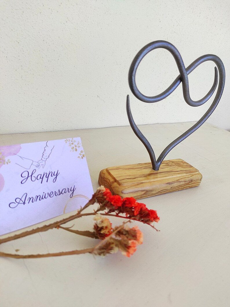 Valentine's Day Gift Anniversary Gift Iron Heart and Infinity