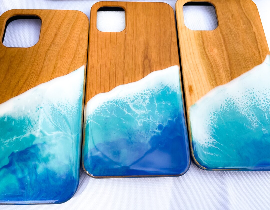 Resin iPhone Caseiphone 13 Wood Resin Case 13 iPhone Case Etsy