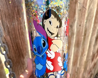 Stitch Snowglobe Tumbler, Personalized Starbucks Cold Cup