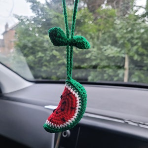 Handmade Car Hanging Crochet Watermelon/Flower Palestine flag colour code