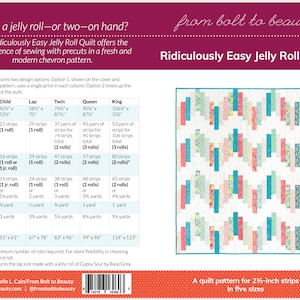 PRINT Ridiculously Easy Jelly Roll Quilt Pattern by Michelle Cain of From Bolt to Beauty