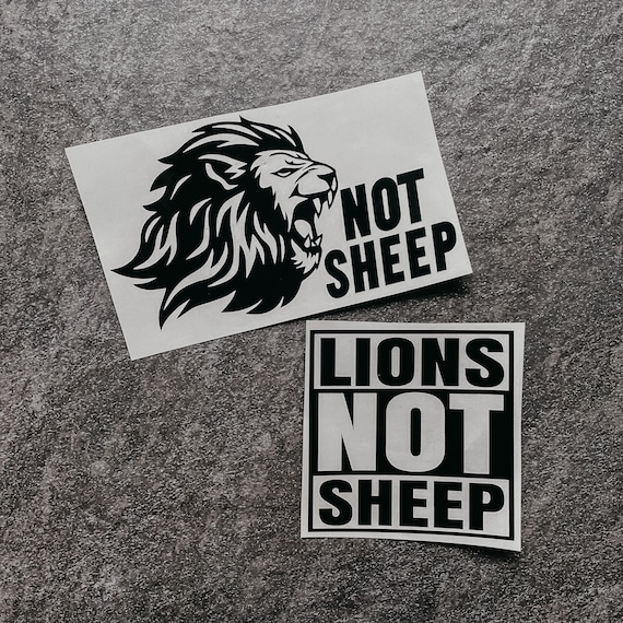 Lions Not Sheep Decal Lions Not Sheep Label Lions Not Sheep Etsy