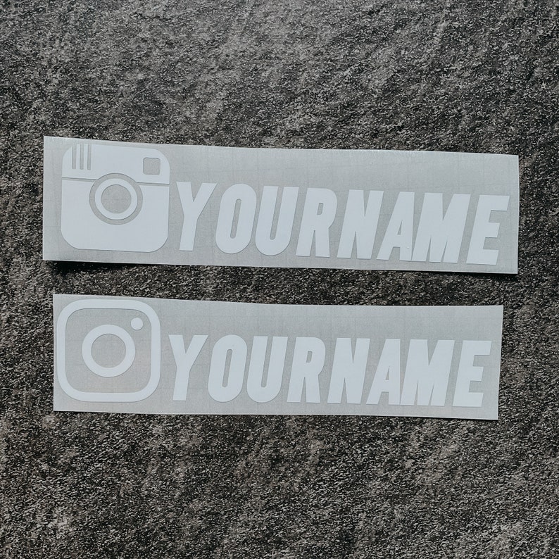 Custom Instagram Username Sticker Custom Instagram Decal Etsy
