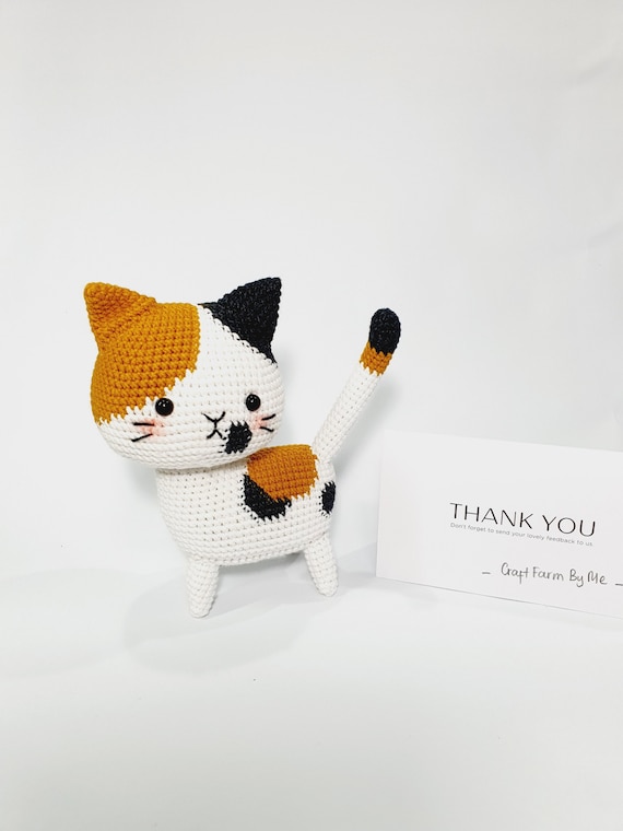 かぎ針編みの猫、手作りあみぐるみおもちゃ、ぬいぐるみ、、かぎ針編み