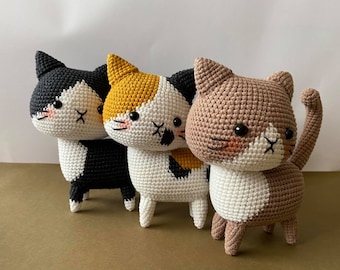 Gehäkelte Katze, handgemachte Amigurumi Spielzeug, Kuscheltiere, Gehäkelte Amigurumi, Katze Amigurumi, Kätzchen Amigurumi, Katzen Plüschtier, Valentine Geschenk