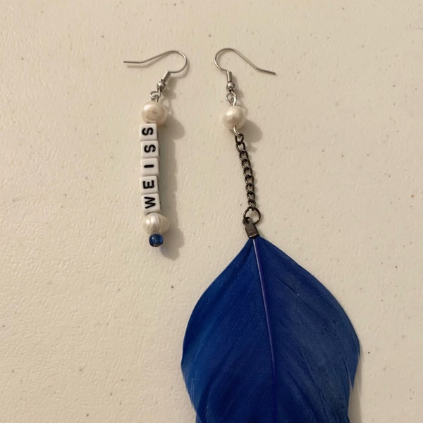 RWBY Weiss Schnee Mismatched Earrings