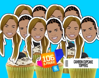 Y2K-cupcaketoppers: hiphopfeestdecoraties uit de jaren 2000 (digitaal)