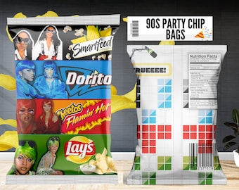 Jaren 90 Lil Kim Chip-zakjes: aangepaste feestartikelen (afdrukbaar)