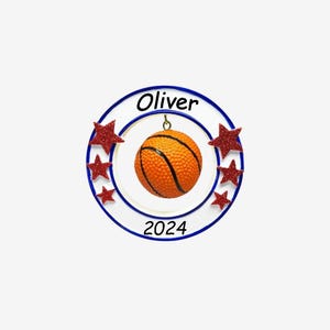 Basketball Personalized Christmas Ornament - Basket-ball Player Christmas Ornament, Basketball Keepsake, Sports Ornaments - Basketball Gift
