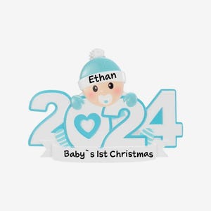 2025 New Baby Blue Ornament, First Christmas Ornament, Baby&#39;s 1st Christmas Gift, Baby Shower Gift, Newborn Ornament, Christmas Keepsake