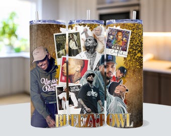 Breezy Bowl Chris BROWN Tumbler / Stainless Steel, custom, hot or cold, TOUR GIFT , Chris Brown 20oz Tumbler, Breezy Tumbler
