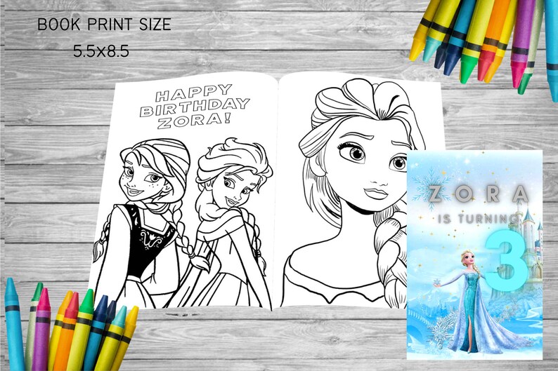 CUSTOM COLORING Book Party Favors Personalized Birthday Etsy