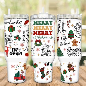 Merry Christmas 40oz Tumbler, Christmas joy, 40oz Stainless steel Tumbler,Gift for him, Gift for her