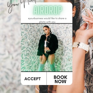 SZABLON AIR DROP | Ulotka z możliwością edycji rezerwacji, szablon Canva, ulotka z fryzurą, oferty specjalne, ulotka z rezerwacją — szablon Air Drop