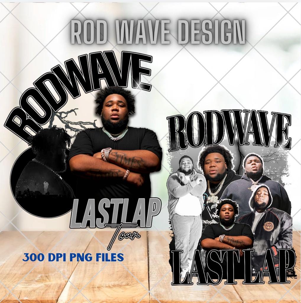 ROD WAVE Png Design, Rod Wave| Last Lap Tour| Nostalgia 2024| Instant Download ONLY