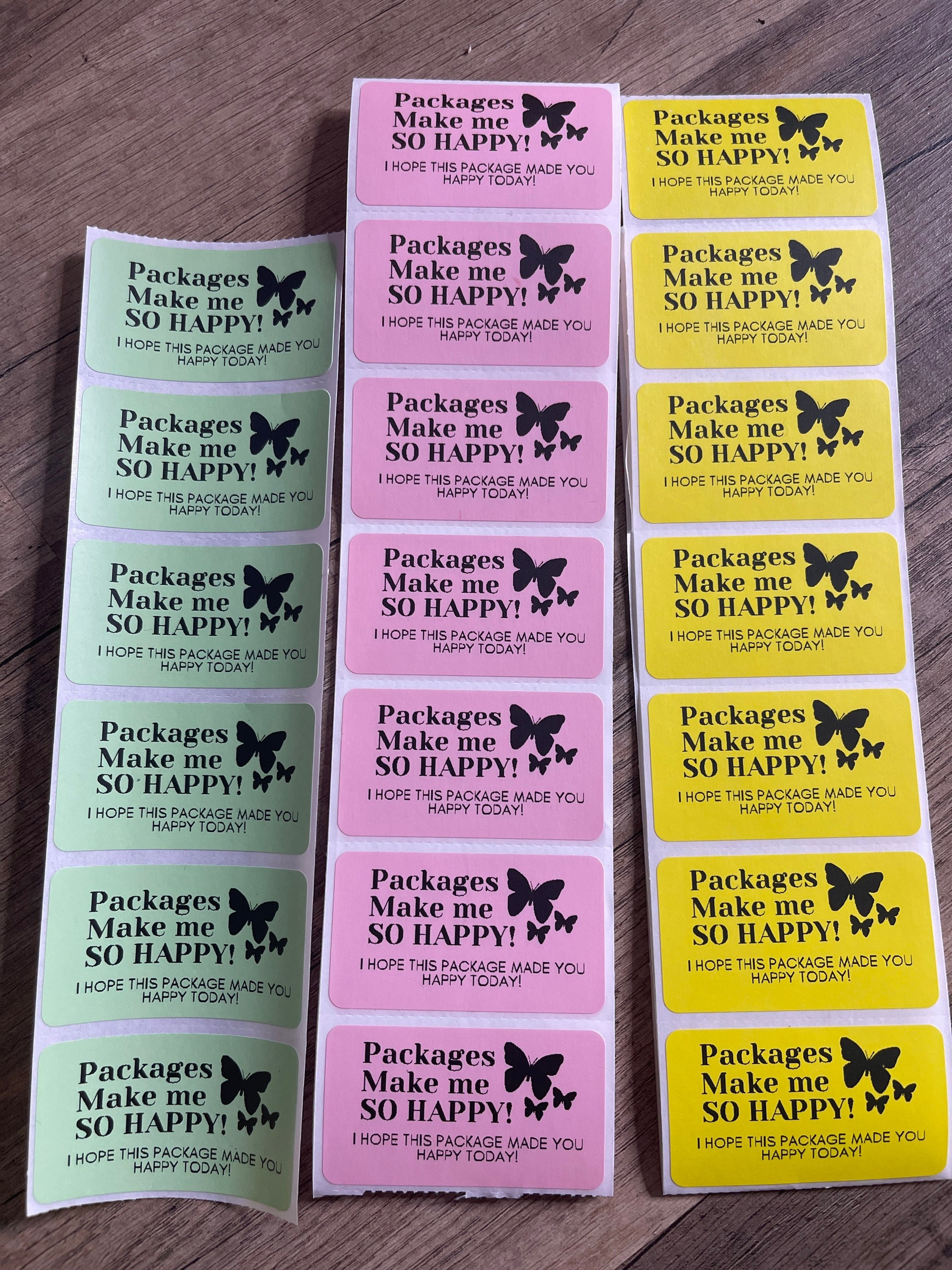 Inbox Labels Pretty Happy Mail Stickers/ Assorted Labels/ Shipping Labels- 100 - Etsy
